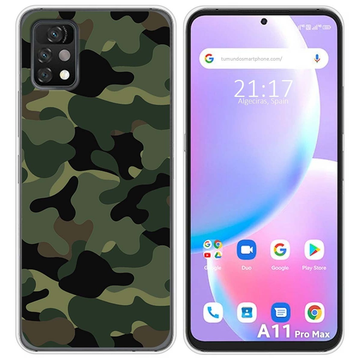 Funda Silicona para Umidigi A11 Pro Max diseño Camuflaje Dibujos