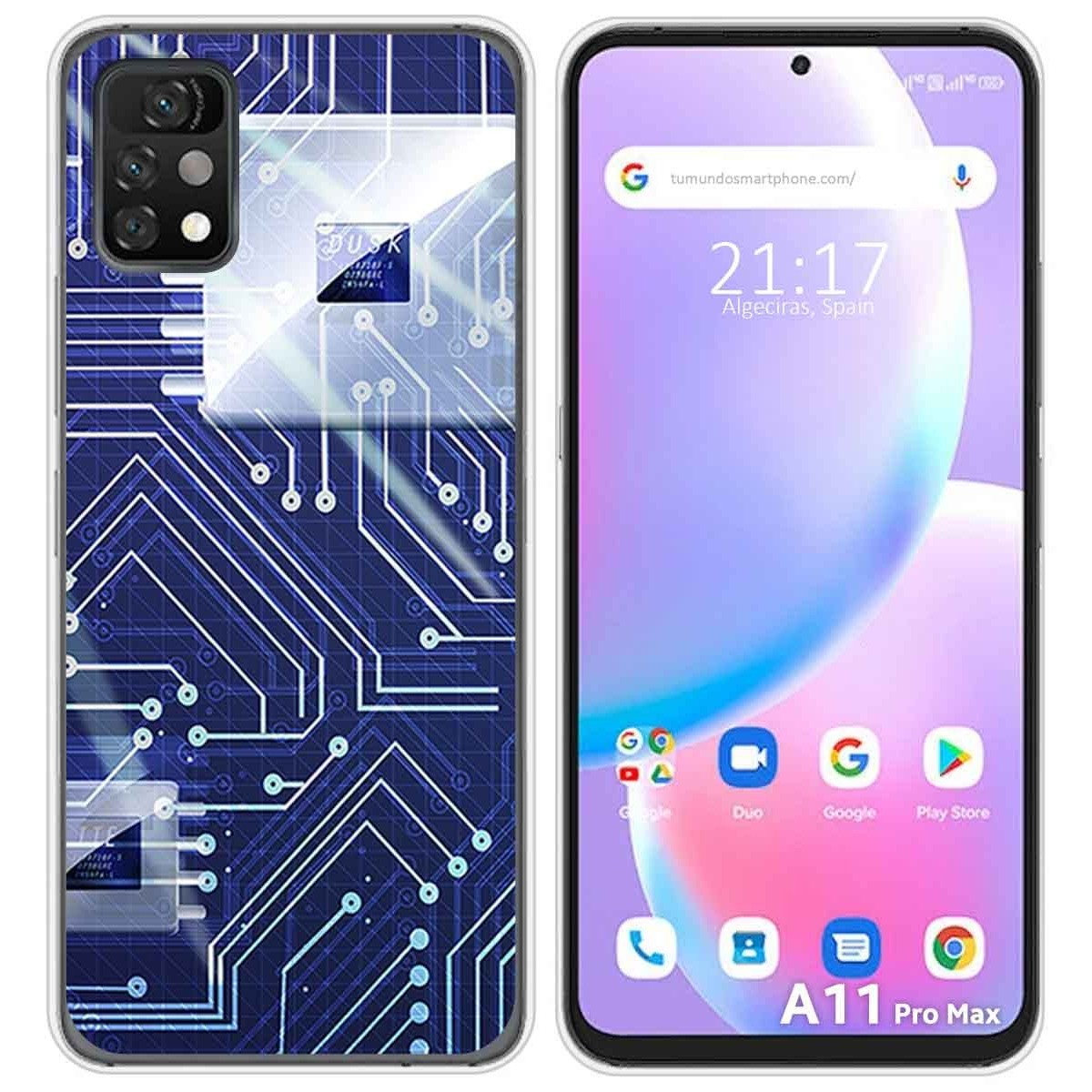 Funda Silicona para Umidigi A11 Pro Max diseño Circuito Dibujos