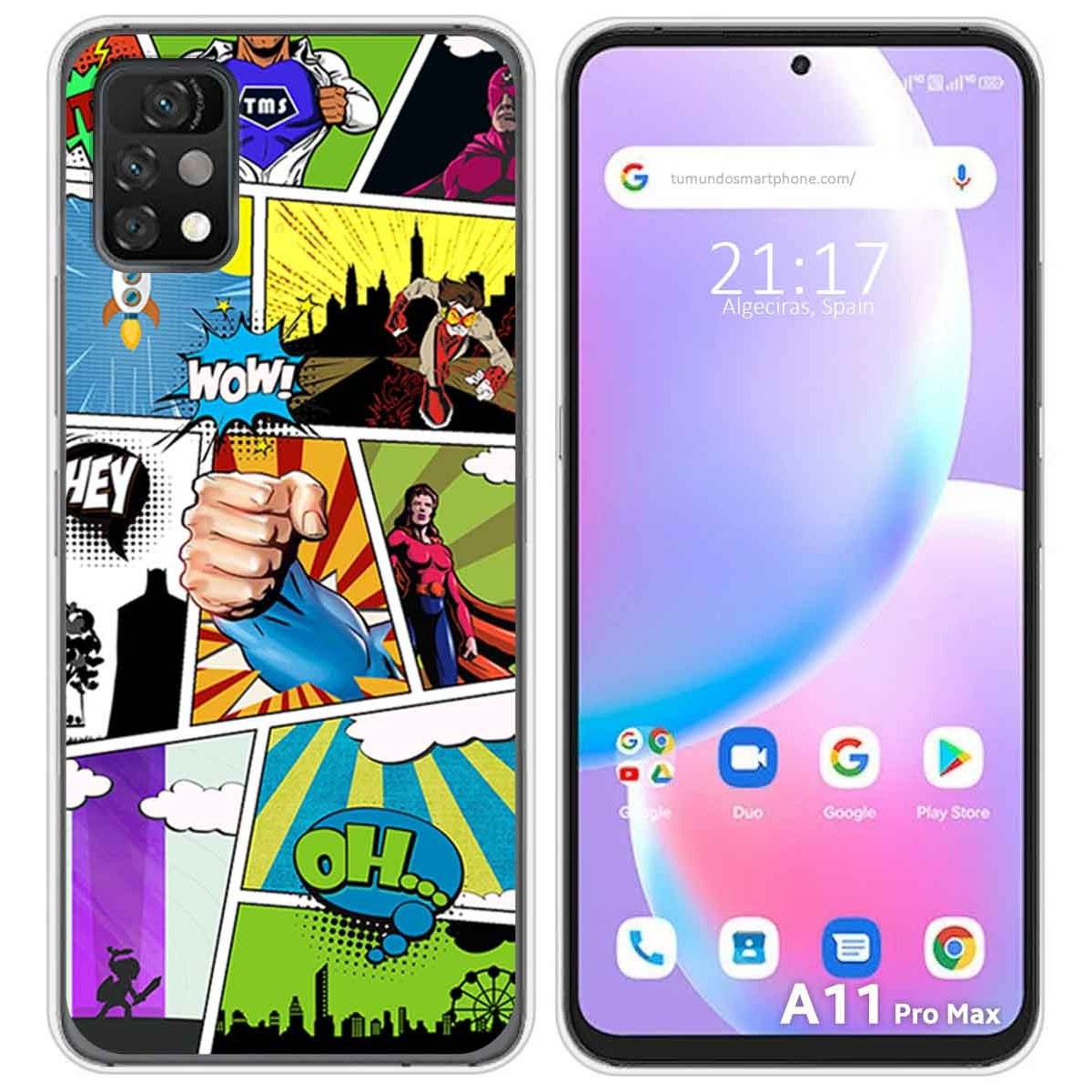 Funda Silicona para Umidigi A11 Pro Max diseño Comic Dibujos
