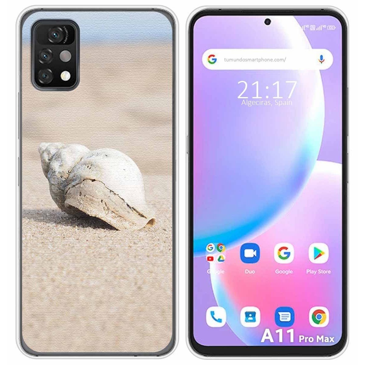 Funda Silicona para Umidigi A11 Pro Max diseño Concha Dibujos