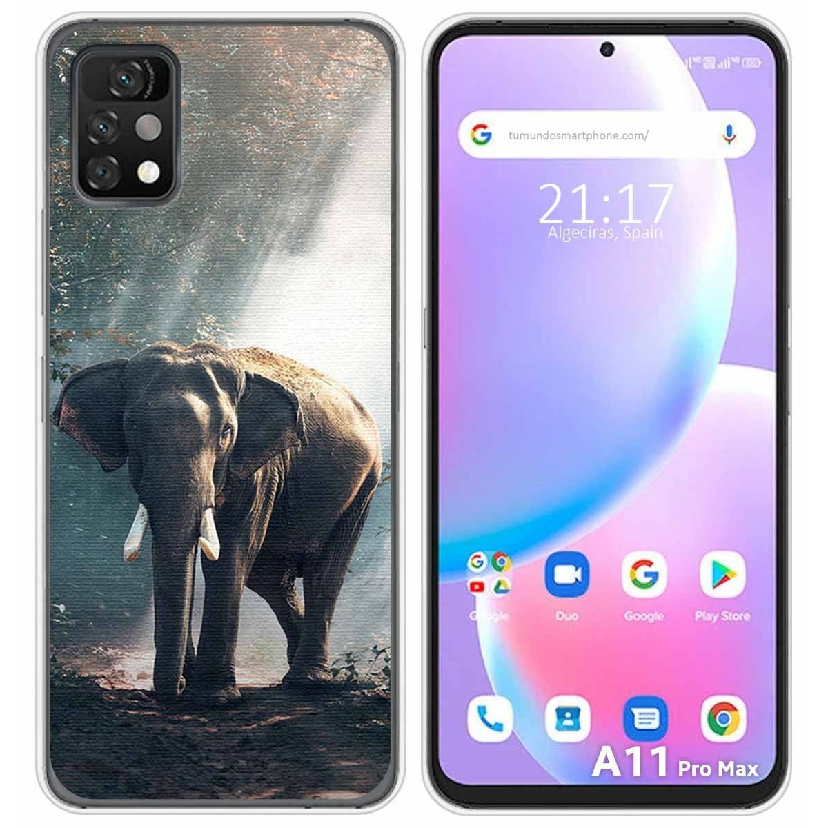 Funda Silicona para Umidigi A11 Pro Max diseño Elefante Dibujos