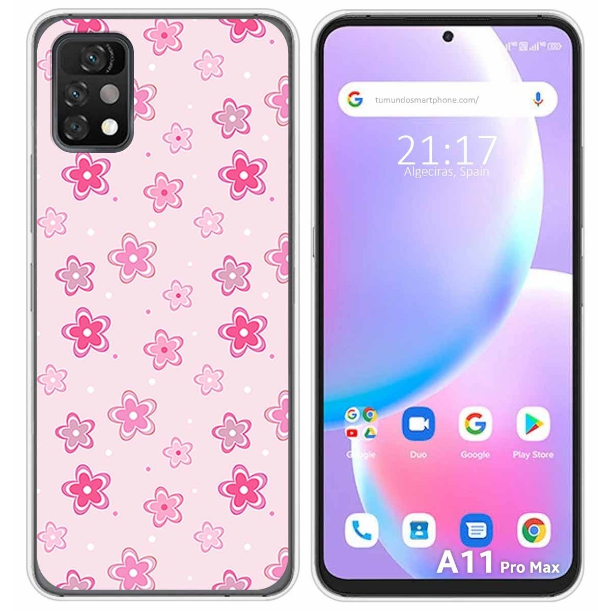 Funda Silicona para Umidigi A11 Pro Max diseño Flores Dibujos