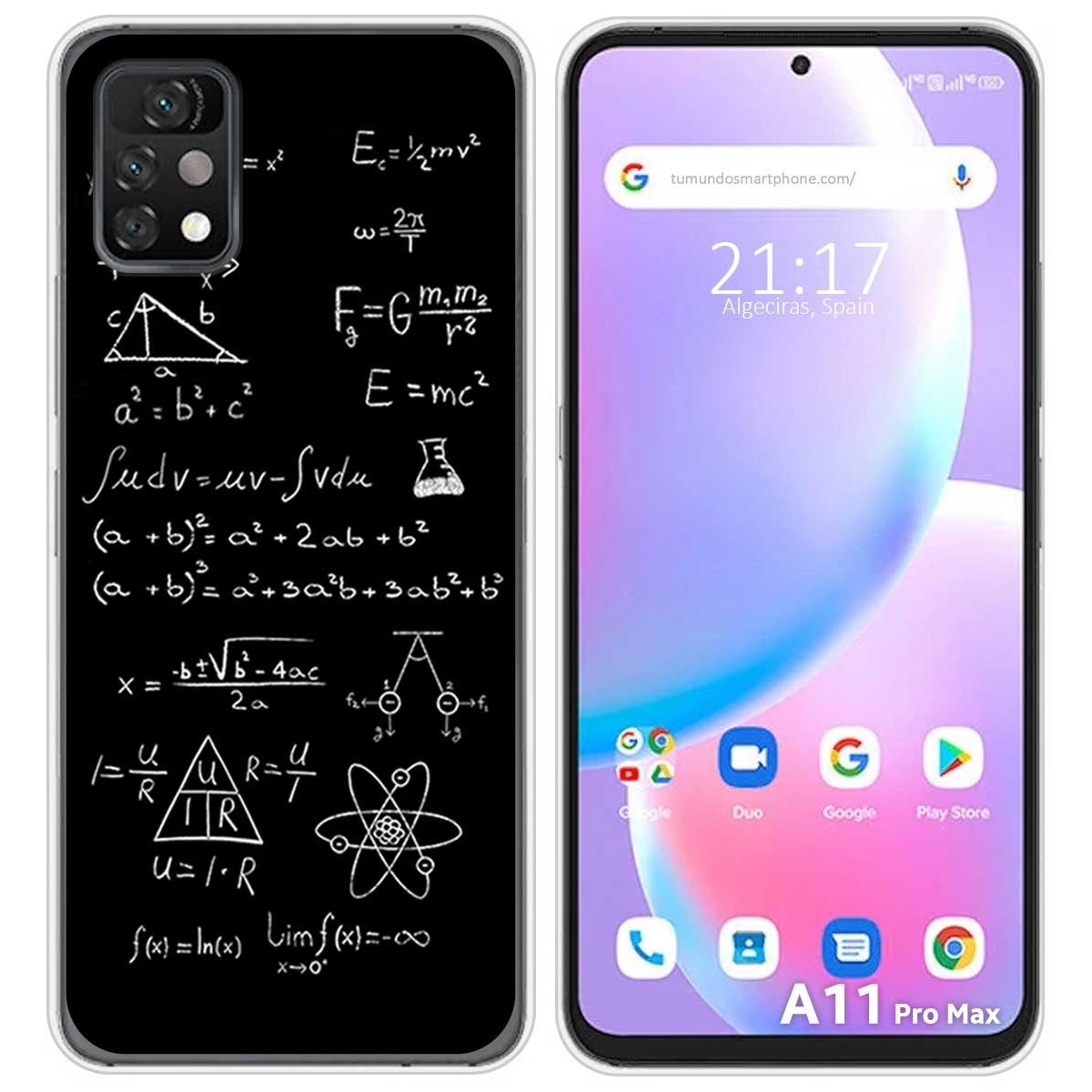 Funda Silicona para Umidigi A11 Pro Max diseño Formulas Dibujos
