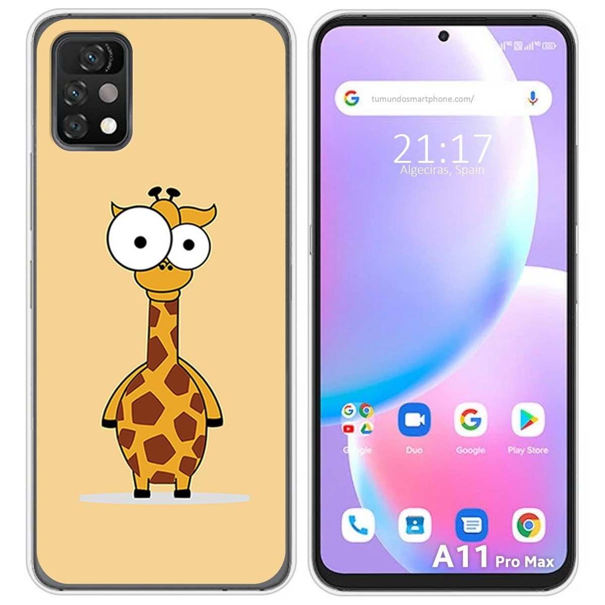 Funda Silicona para Umidigi A11 Pro Max diseño Jirafa Dibujos