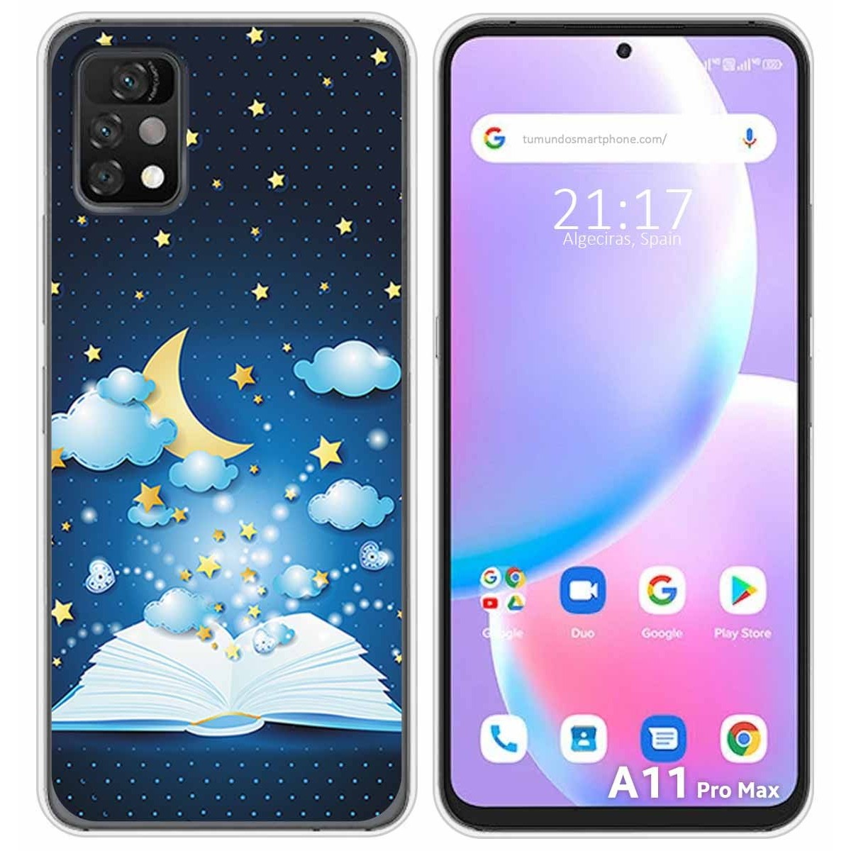 Funda Silicona para Umidigi A11 Pro Max diseño Libro Cuentos Dibujos