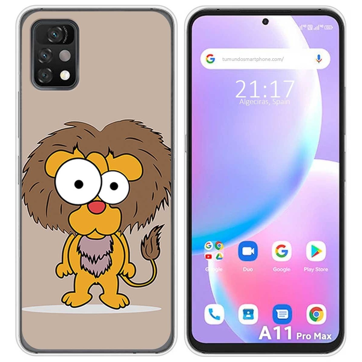 Funda Silicona para Umidigi A11 Pro Max diseño Leon Dibujos