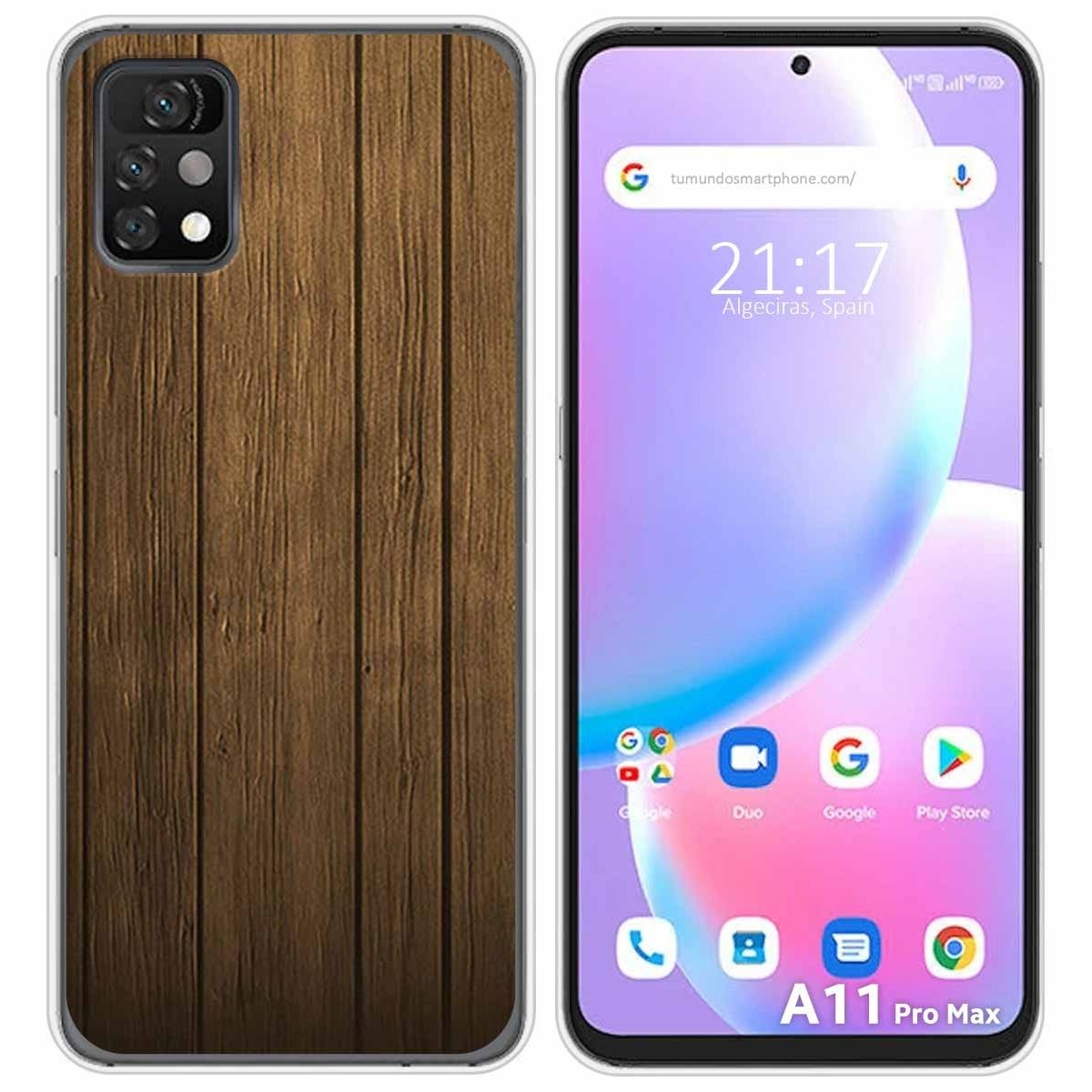 Funda Silicona para Umidigi A11 Pro Max diseño Madera Dibujos