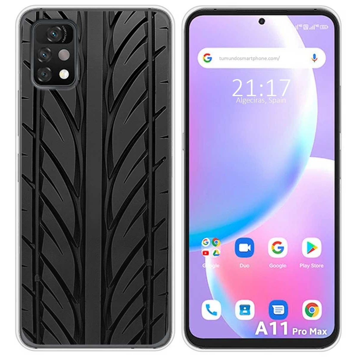 Funda Silicona para Umidigi A11 Pro Max diseño Neumatico Dibujos