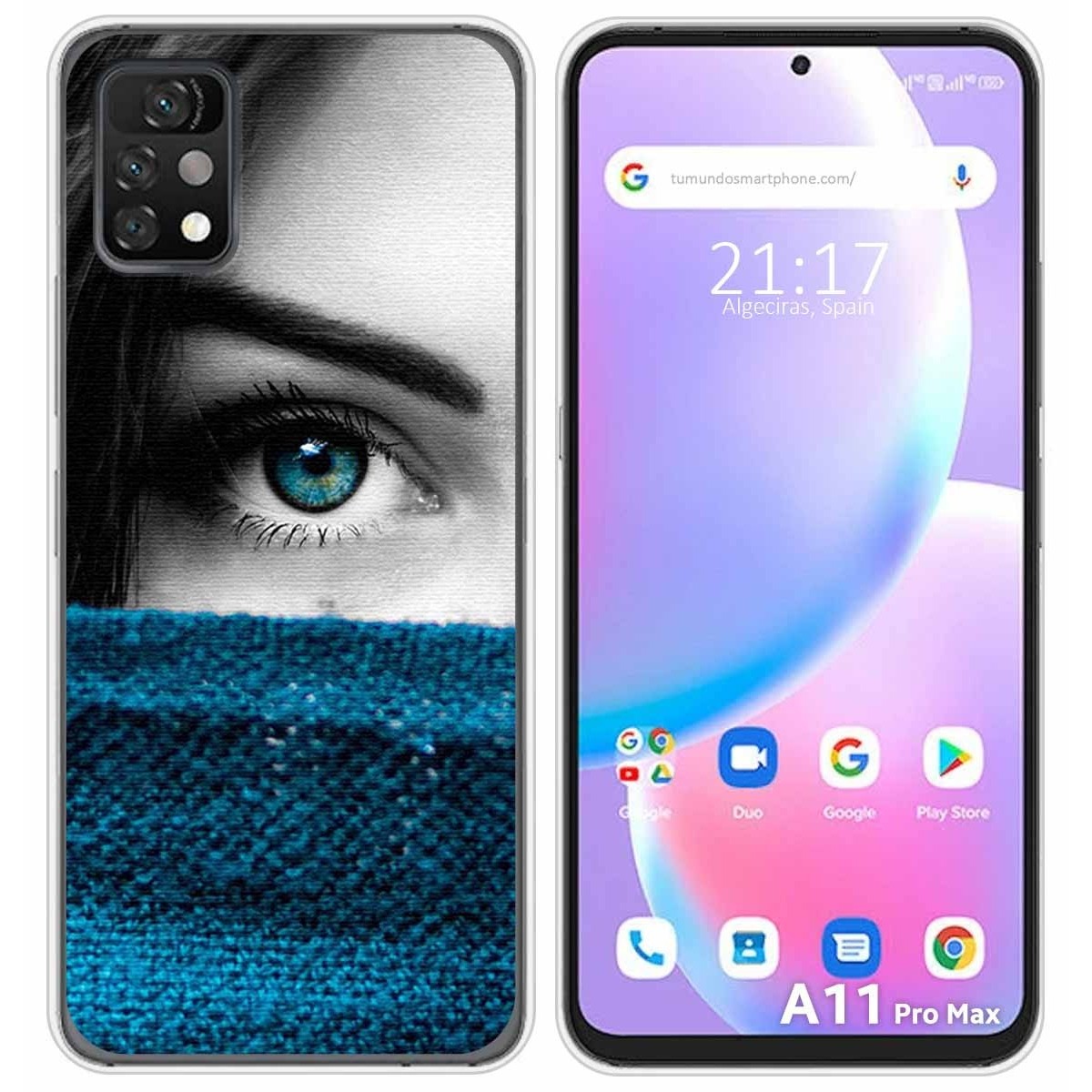 Funda Silicona para Umidigi A11 Pro Max diseño Ojo Dibujos