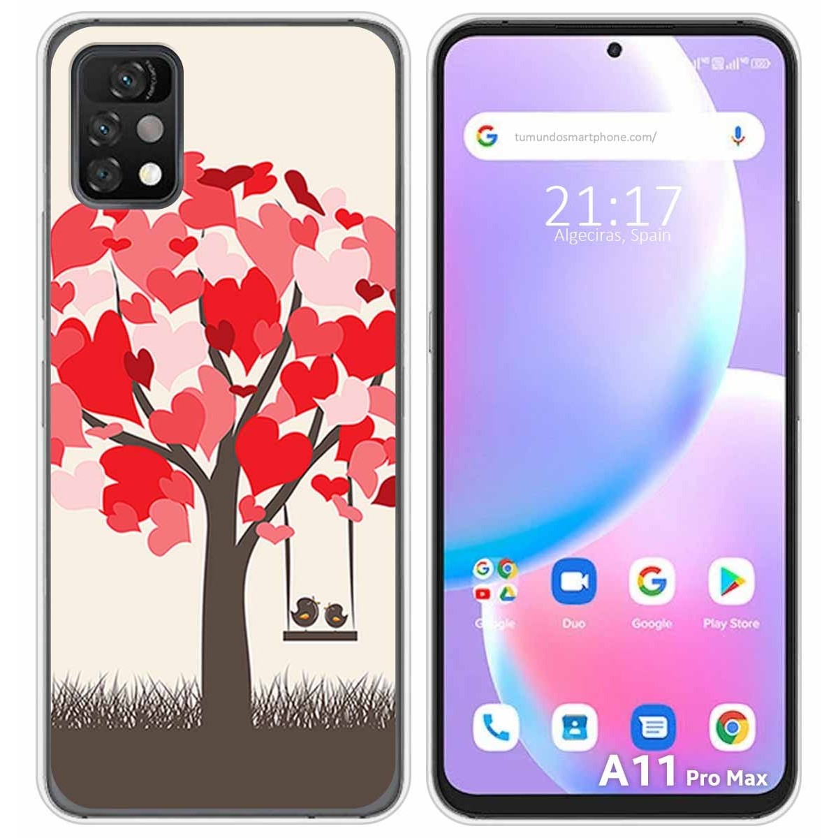 Funda Silicona para Umidigi A11 Pro Max diseño Pajaritos Dibujos