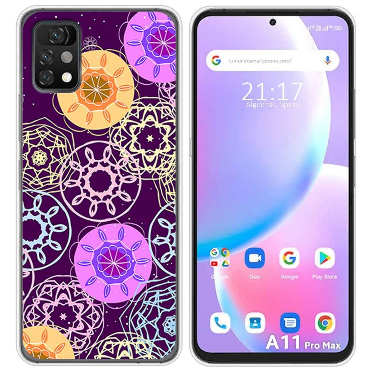 Funda Silicona para Umidigi A11 Pro Max diseño Radial Dibujos