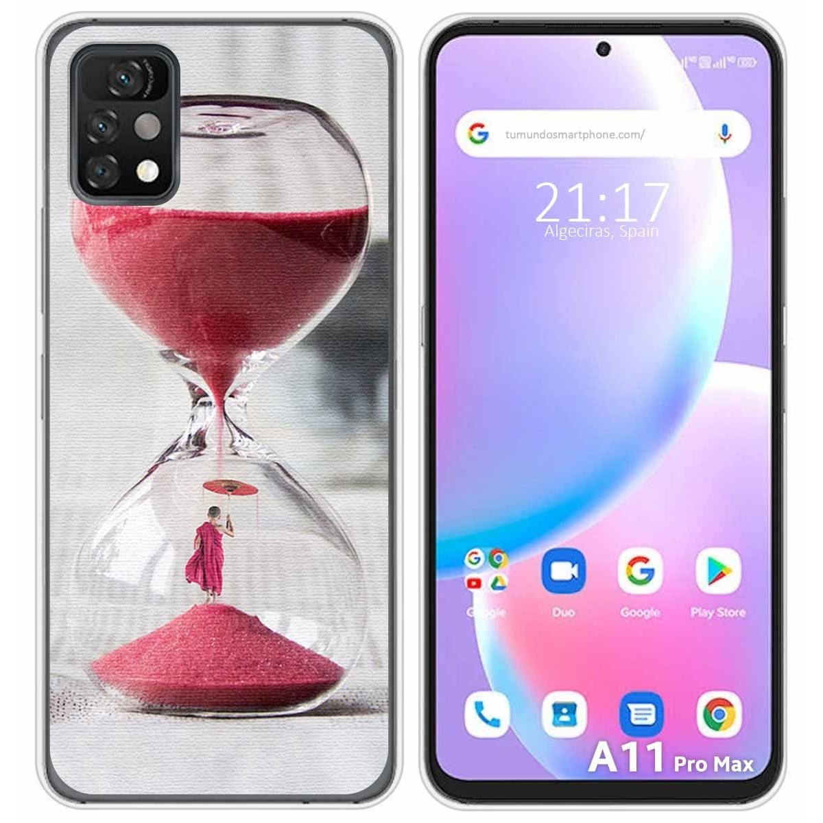Funda Silicona para Umidigi A11 Pro Max diseño Reloj Dibujos