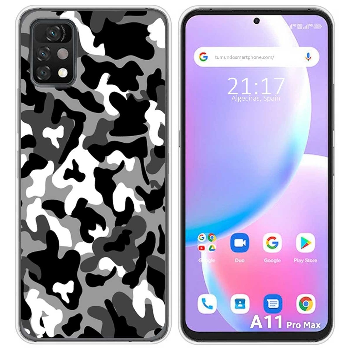 Funda Silicona para Umidigi A11 Pro Max diseño Snow Camuflaje Dibujos
