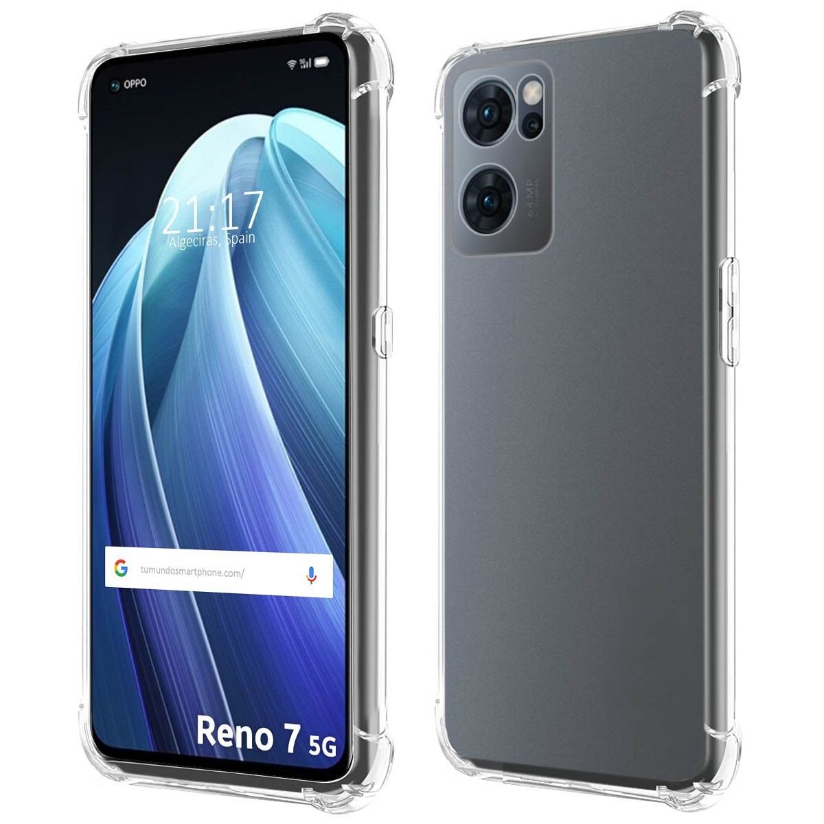 Funda Silicona Antigolpes Transparente para Oppo Reno 7 5G