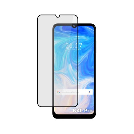 Protector Cristal Templado Completo 5D Full Glue Negro para Doogee N40 Pro Vidrio