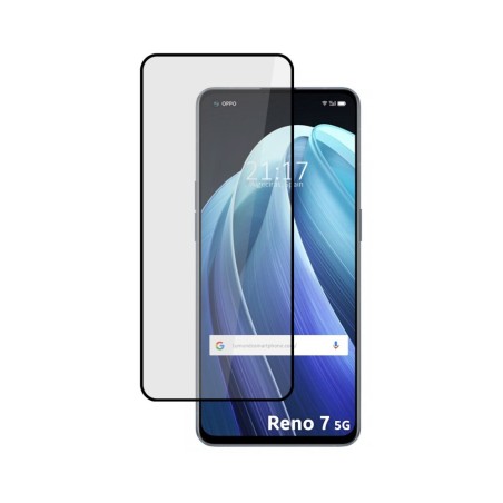Protector Cristal Templado Completo 5D Full Glue Negro para Oppo Reno 7 5G Vidrio