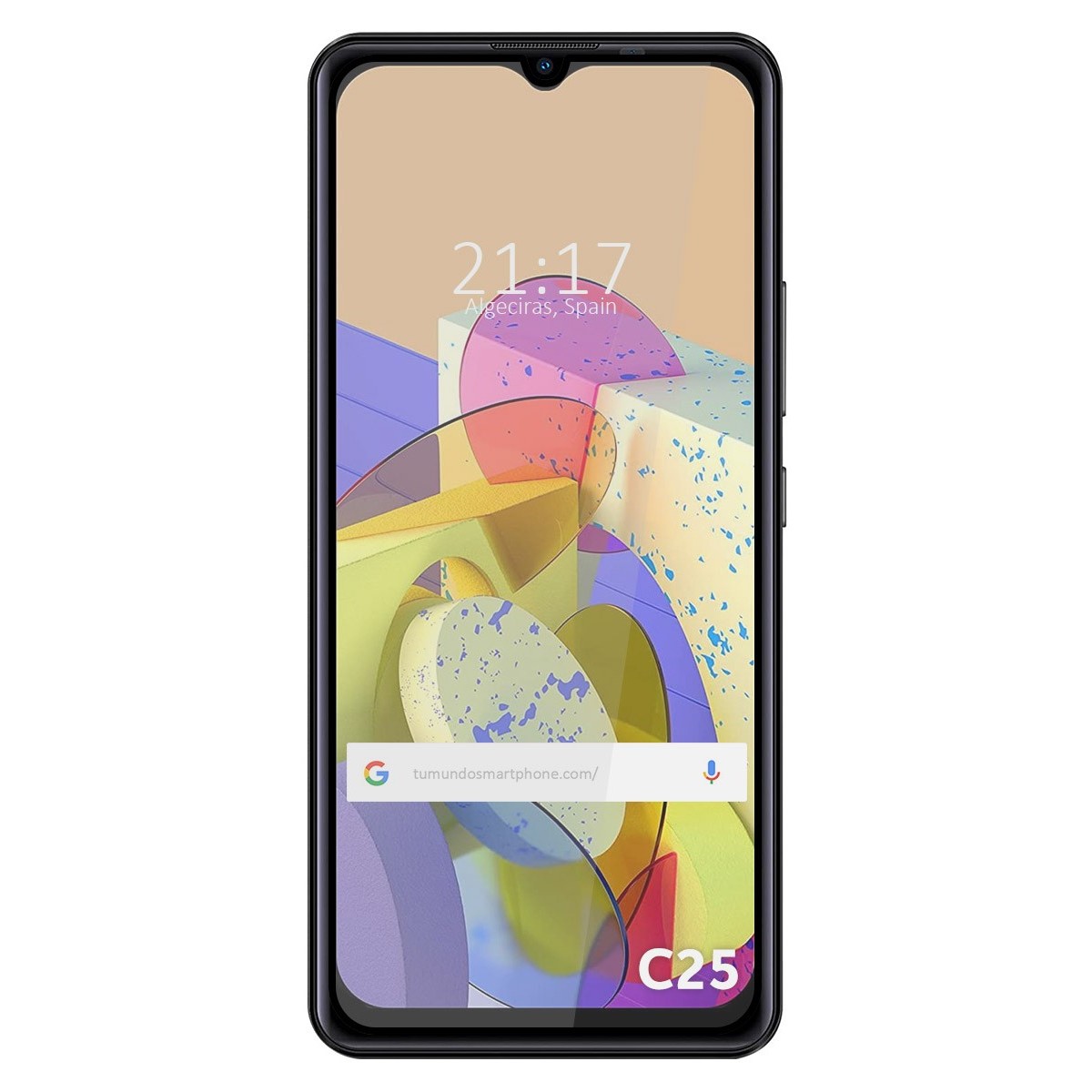 Protector Cristal Templado Completo 5D Full Glue Negro para Oukitel C25 Vidrio