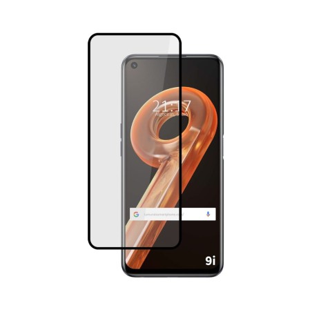 Protector Cristal Templado Completo 5D Full Glue Negro para Realme 9i Vidrio