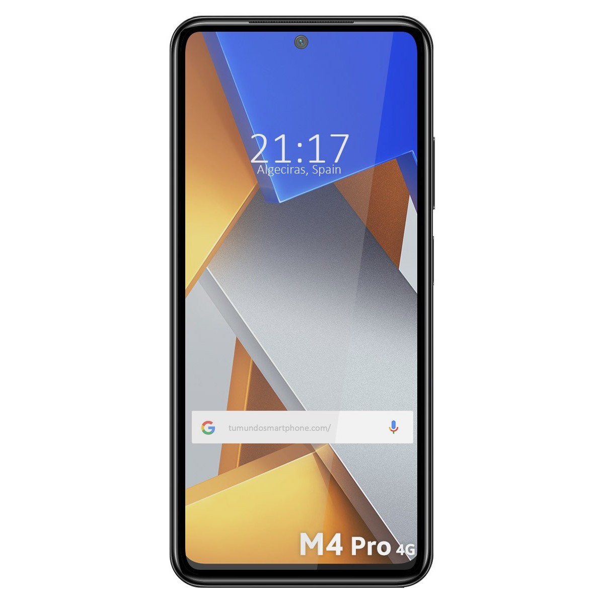 Protector Cristal Templado Completo 5D Full Glue Negro para Xiaomi POCO M4 Pro 4G Vidrio