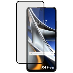 Protector Cristal Templado Completo 5D Full Glue Negro para Xiaomi POCO X4 Pro 5G Vidrio