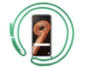 Funda Colgante Transparente para Realme 9i con Cordon Verde Agua