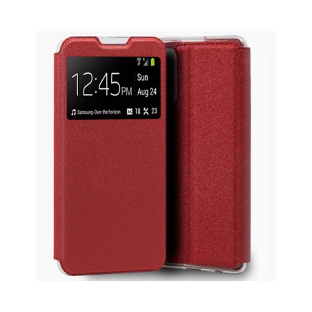 Funda Libro Soporte con Ventana para Xiaomi Redmi Note 11 / 11S color Roja