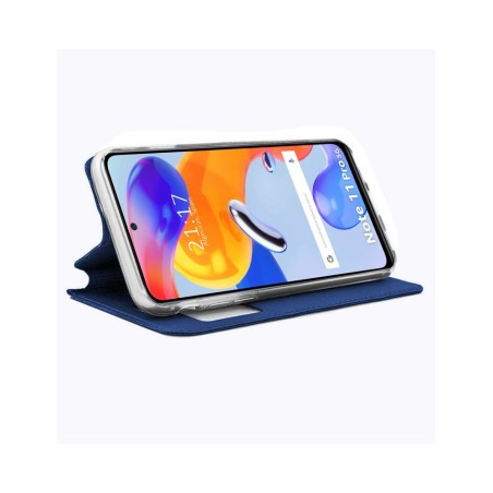 Funda Libro Soporte con Ventana para Xiaomi Redmi Note 11 Pro / 11 Pro 5G color Azul