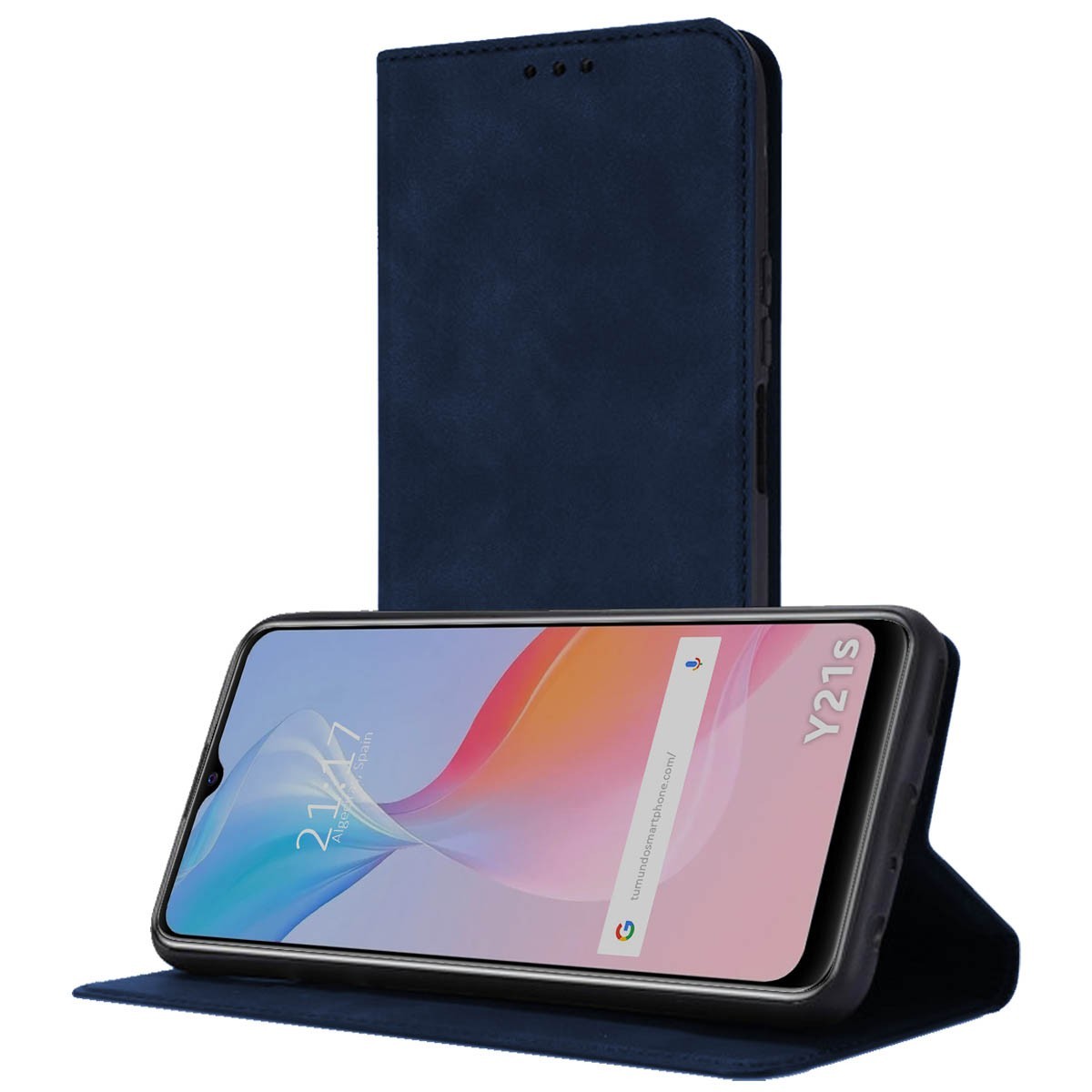 Funda Polipiel con Tarjetero para Vivo Y21 / Y21s / Y33s Color Azul