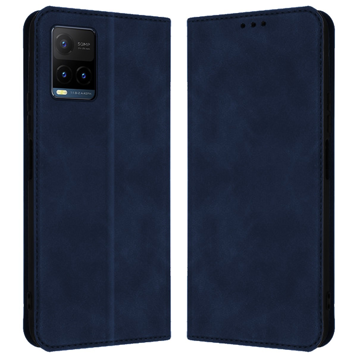 Funda Polipiel con Tarjetero para Vivo Y21 / Y21s / Y33s Color Azul