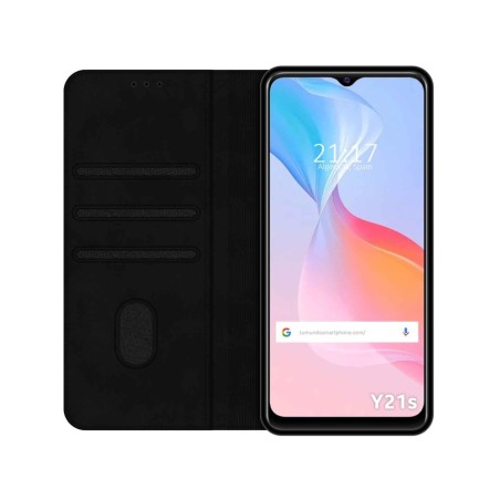 Funda Polipiel con Tarjetero para Vivo Y21 / Y21s / Y33s Color Negra
