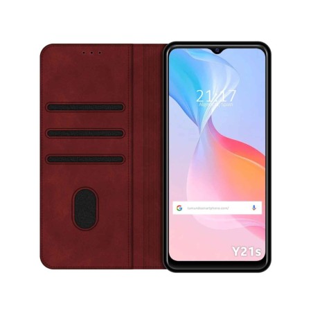 Funda Polipiel con Tarjetero para Vivo Y21 / Y21s / Y33s Color Roja