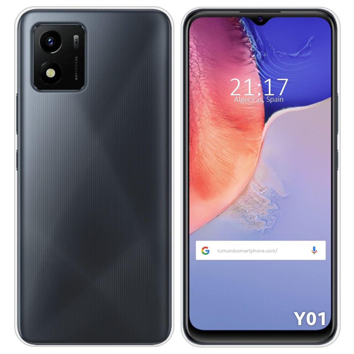 Funda Silicona Gel TPU Transparente para Vivo Y01