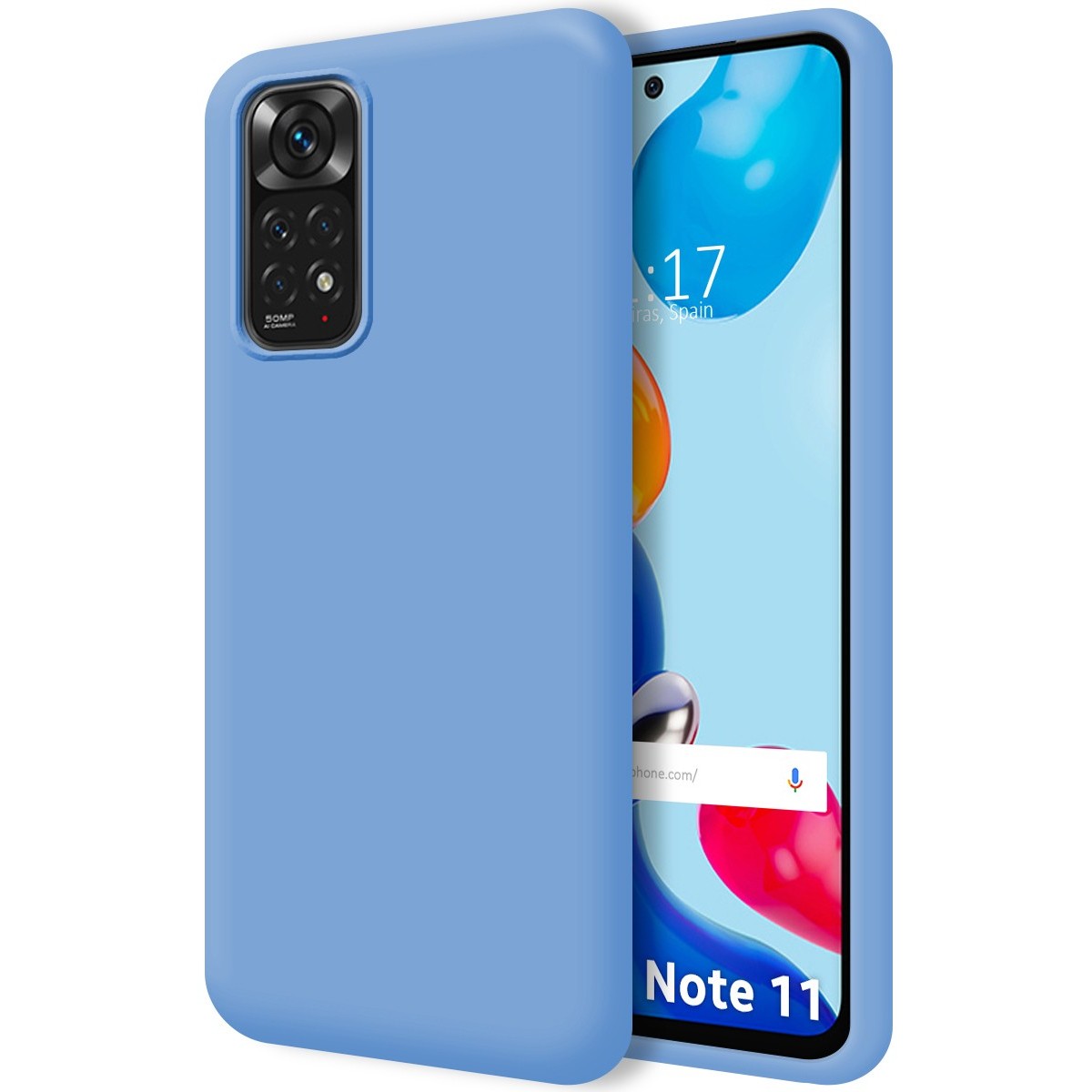 Funda Silicona Líquida Ultra Suave para Xiaomi Redmi Note 11 / 11S color Azul
