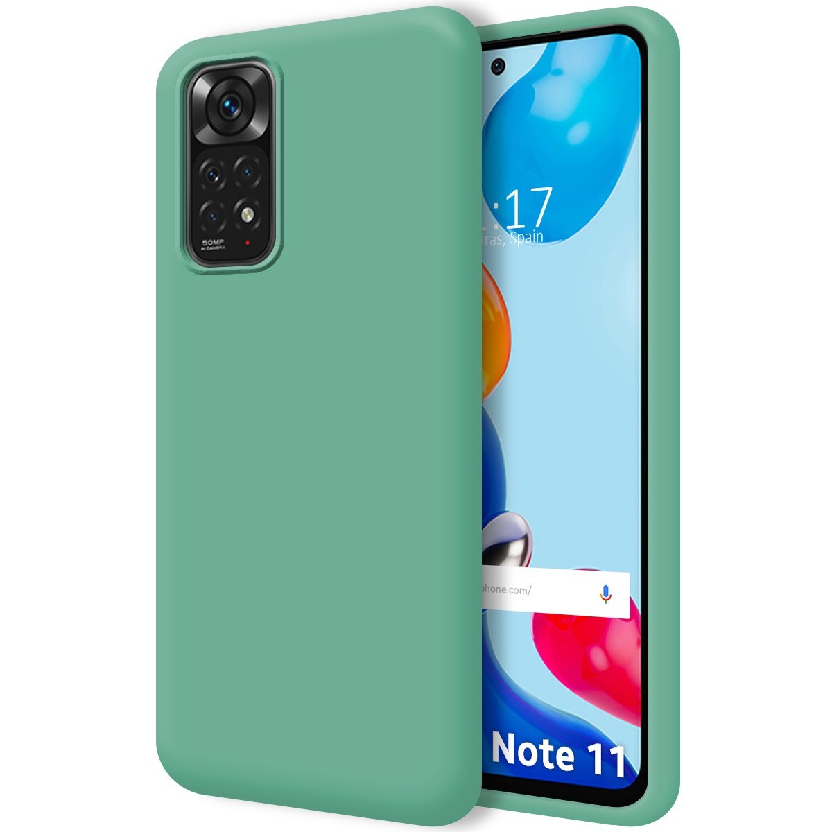Funda Silicona Líquida Ultra Suave para Xiaomi Redmi Note 11 / 11S color Verde