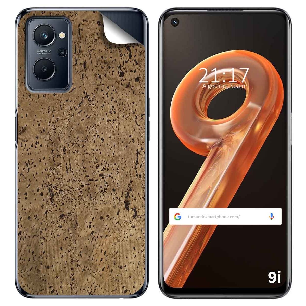 Pegatina Vinilo Autoadhesiva Textura Corcho para Realme 9i