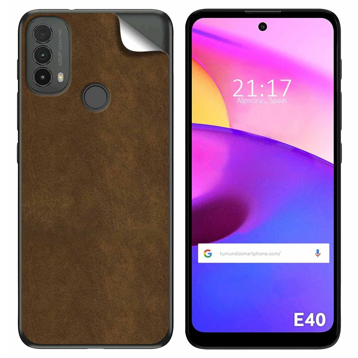 Pegatina Vinilo Autoadhesiva Textura Piel para Motorola Moto E40