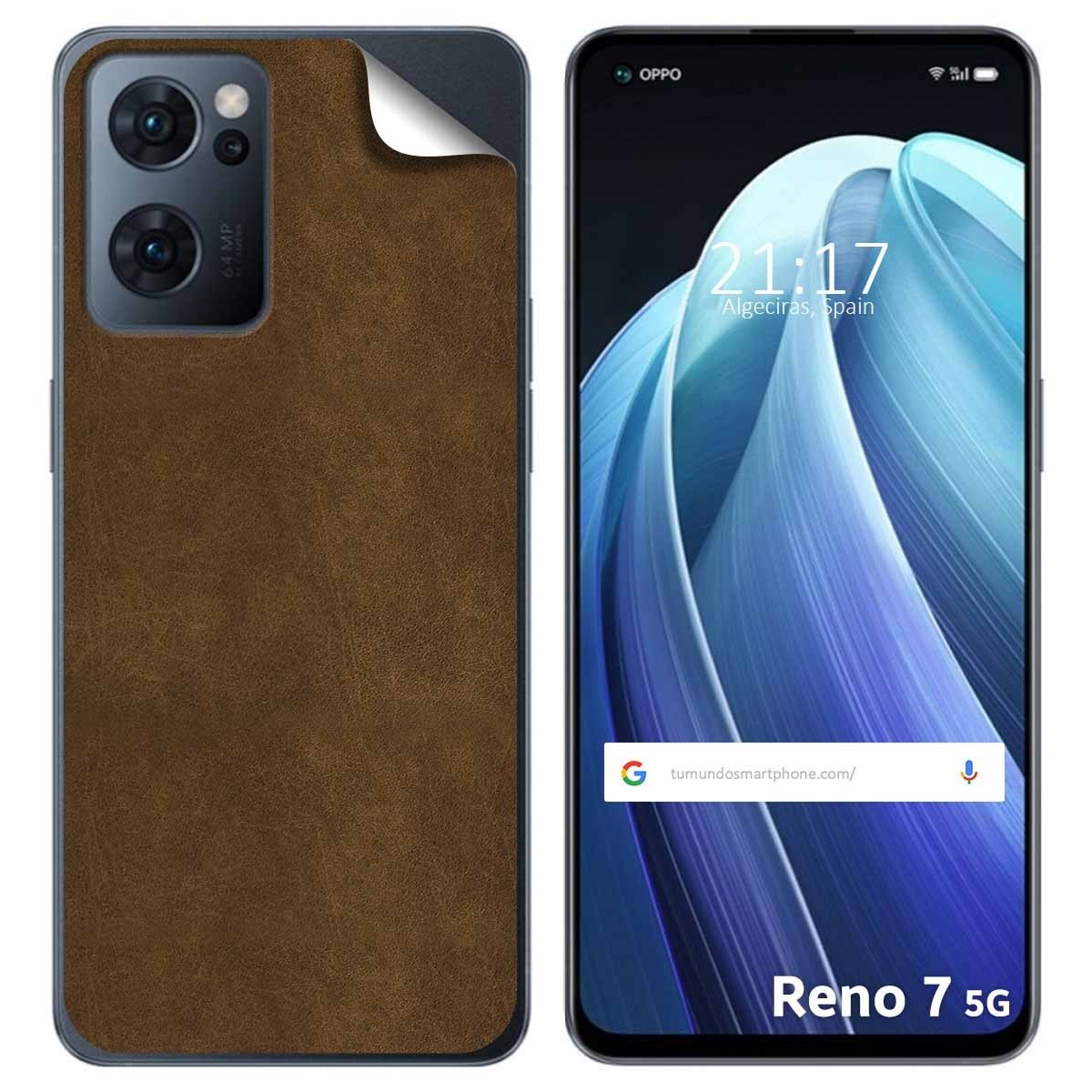 Pegatina Vinilo Autoadhesiva Textura Piel para Oppo Reno 7 5G
