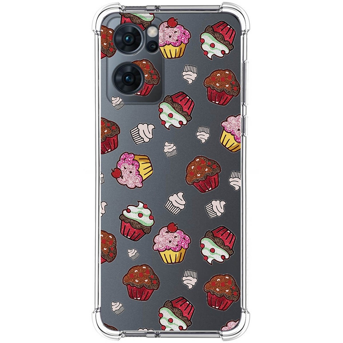 Funda Silicona Antigolpes para Oppo Reno 7 5G diseño Muffins Dibujos