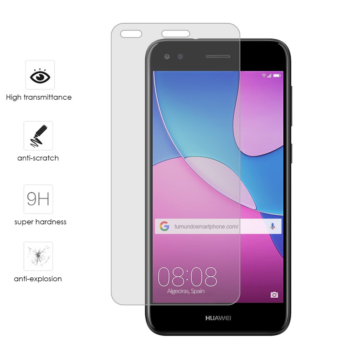 Protector Cristal Templado para Huawei Y6 Pro 2017 / P9 Lite Mini