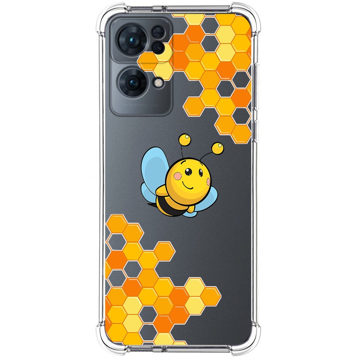 Funda Silicona Antigolpes para Oppo Reno 7 Pro 5G diseño Abeja Dibujos