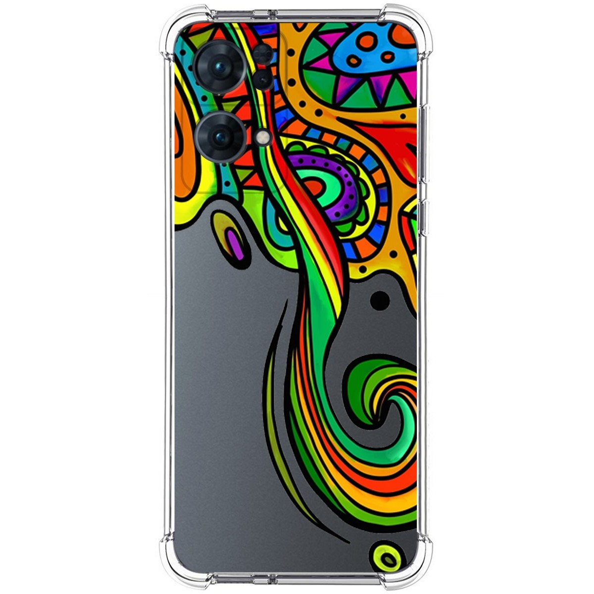 Funda Silicona Antigolpes para Oppo Reno 7 Pro 5G diseño Colores Dibujos