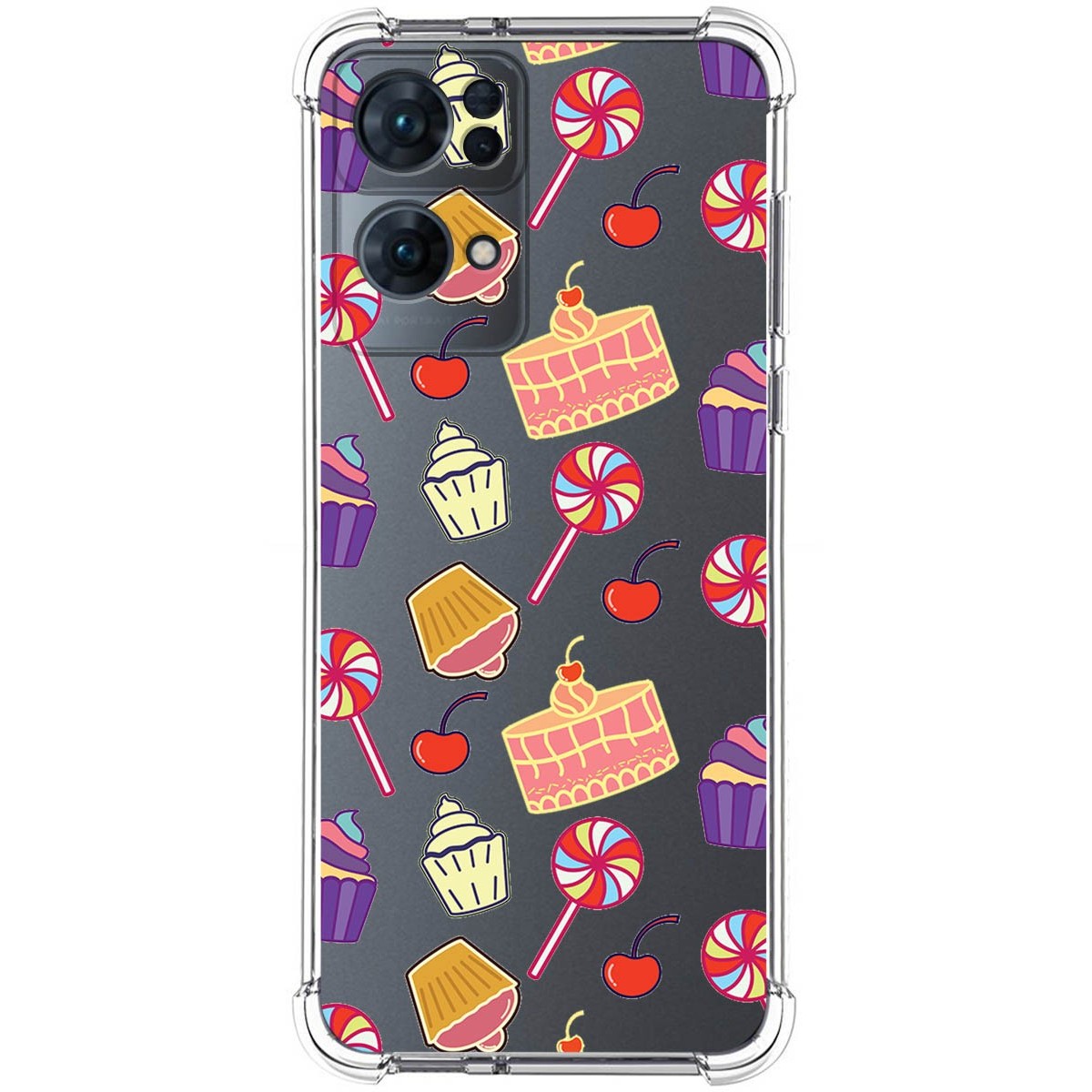 Funda Silicona Antigolpes para Oppo Reno 7 Pro 5G diseño Dulces 01 Dibujos