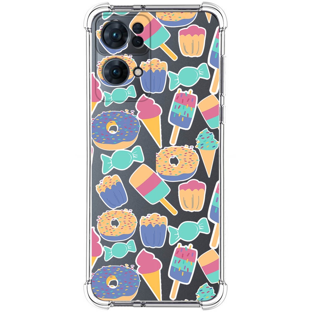 Funda Silicona Antigolpes para Oppo Reno 7 Pro 5G diseño Dulces 02 Dibujos