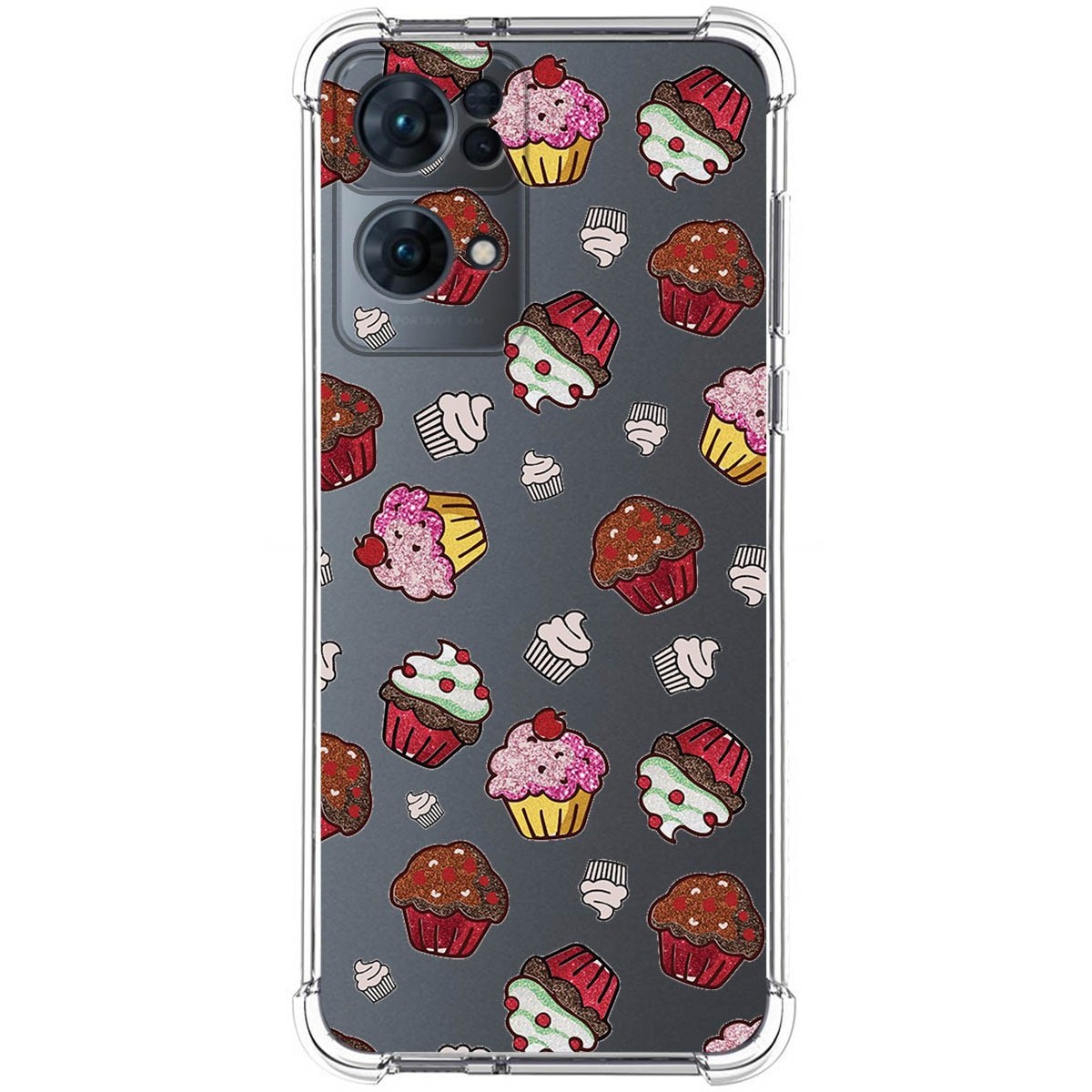 Funda Silicona Antigolpes para Oppo Reno 7 Pro 5G diseño Muffins Dibujos