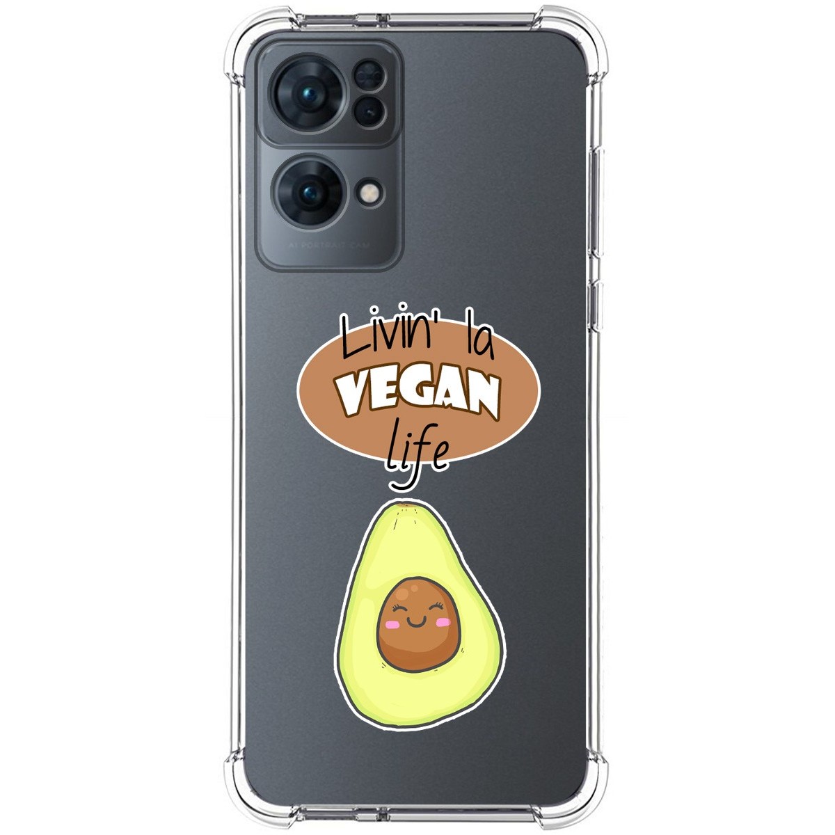Funda Silicona Antigolpes para Oppo Reno 7 Pro 5G diseño Vegan Life Dibujos