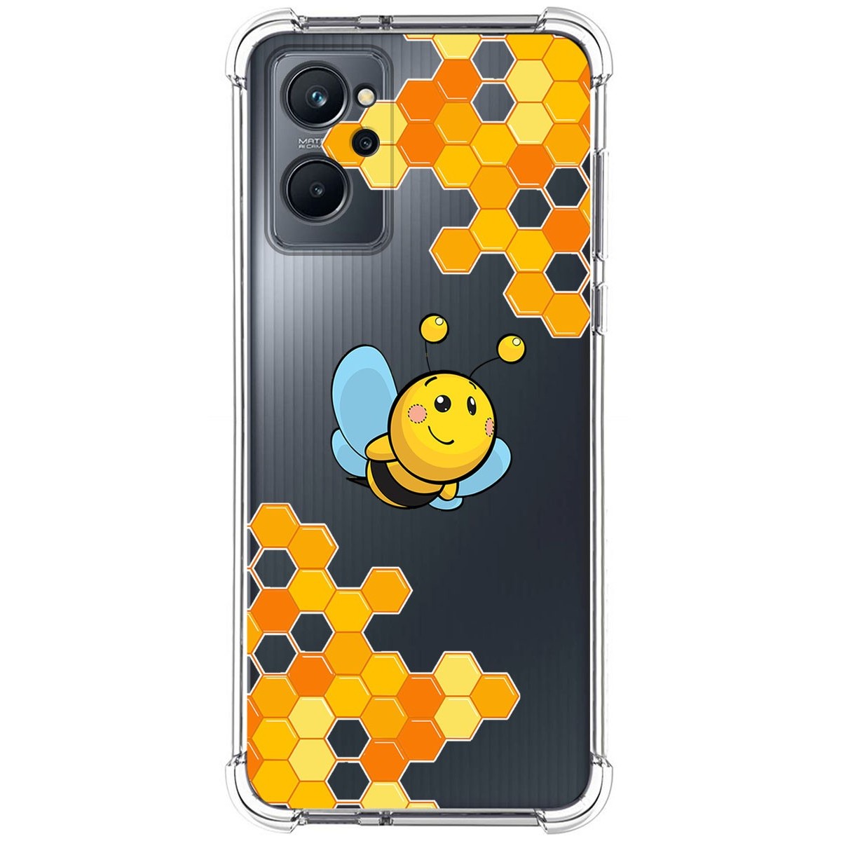 Funda Silicona Antigolpes para Realme 9i diseño Abeja Dibujos