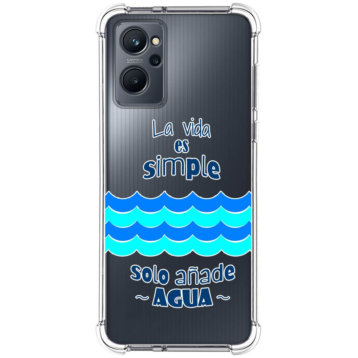 Funda Silicona Antigolpes para Realme 9i diseño Agua Dibujos