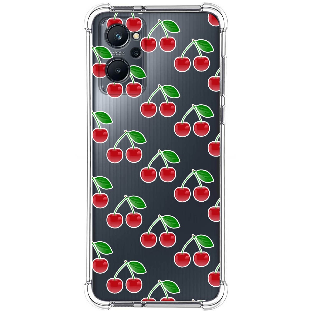 Funda Silicona Antigolpes para Realme 9i diseño Cerezas Dibujos