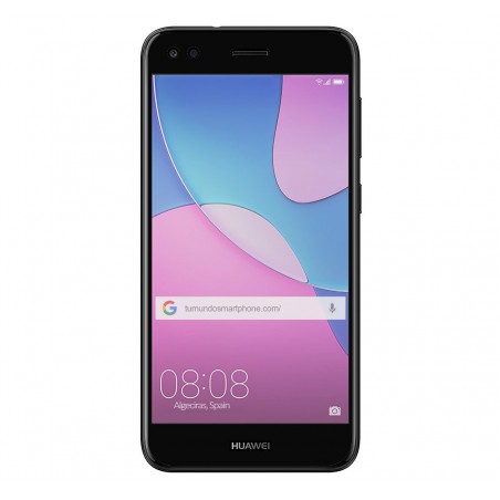 Protector Cristal Templado Frontal Completo Negro para Huawei Y6 Pro 2017 / P9 Lite Mini Vidrio