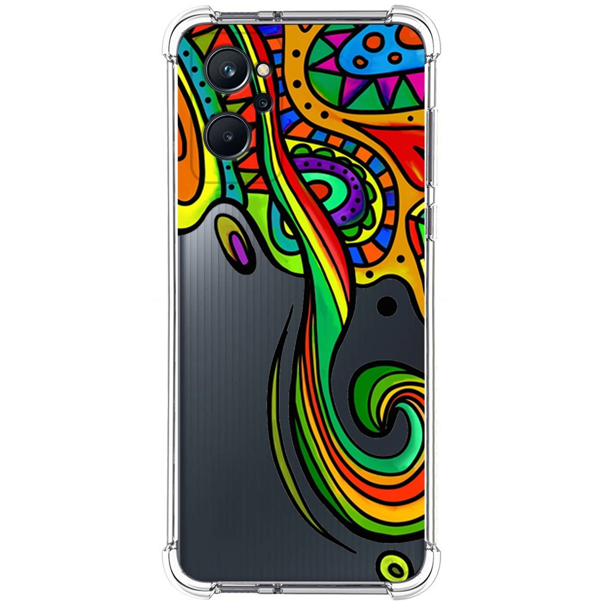 Funda Silicona Antigolpes para Realme 9i diseño Colores Dibujos